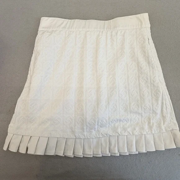 J McLaughlin Skort Lot 2 S Pleated Hem Stretch Golf Tennis Skirt Pink + White - Picture 7 of 16